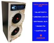 caixa de som residencial 110/220V com bluetooth integrado pronta para usar