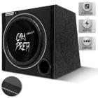 Caixa De Som Shutt Boss Bass 400w Subwoofer Cara Preta 12 Pol Dutada Led Toca Muito Grave Pancadão