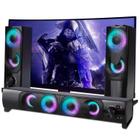 Caixa de som Soundbar e Subwoofer para PC e Notebook Multimídia smart 12W Usb P2 com Led
