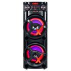 Caixa de Som Torre Amvox ACA 1900 New X SFM 1900W RMS Bluetooth 2 Woofers de 12 Polegadas Entrada para Microfone