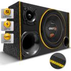 Caixa De Som Trio Automotivo 700w RMS Subwoofer Bomber Outdoor 12 Polegadas LED Neon Grave Forte