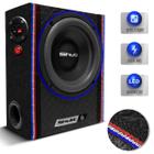 Caixa De Som Ultra Slim Diamantada Shutt 200w RMS Subwoofer Bolinha 8 Polegadas Embaixo Banco Carro