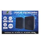 Caixa De Som X-Cell Usb Para Pc E Notebook 6w Xc-Cm-04