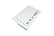 Caixa De Tomada P/ Embutir 4 Tomadas e 4 Rj45 Cat5e - Branco