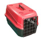 Caixa De Transporte N3 Para Cães E Gatos Grande Vermelha Pet
