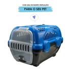 Caixa de Transporte para Pet - Azul e Preto - Furacão Pet