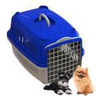 Caixa de Transporte Pet Animal Pequeno Porte N2 Rosa Azul