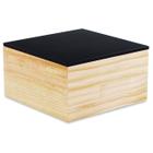 Caixa em madeira 10,5x19x19cm Preto - Mart