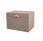 Caixa em MDF com Linho Cinza 17x24x17cm - Mart