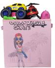 Caixa Feminina Estampada Para Decoração E Organização - Estampa: California Skate