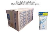 Kit Refeição Reforçado Garfo + Faca Sachê Embalados Branco Maxplastic - 500  Pares (CX10x50)