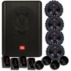 Caixa JBL Ativa Amplificada SW8A-MS 200w +2x100w + Par de Kit 2 Vias JBL 62VMS80 160W