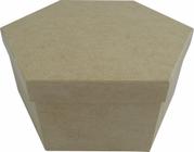 Caixa Lisa Sextavada Grande 28x24x12 Mdf Cru