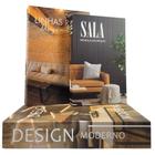 Caixa Livro Decorativo Falso Fake Kit com 3 Porta Objetos DESIGN