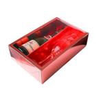 Caixa Mini Champanhe e Taça (20,5cm x 13cm x 6cm) Vermelha 5 unidades