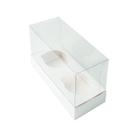 Caixa Mini Cupcake com Tampa Transparente 2 Cavidades (11cm x 9cm x 5,5cm) Branca 10 unidades Assk Rizzo Confeitaria