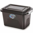 Caixa organizador container de plastico alta black com tampa + trava e alca 19l - ERCA PLAST