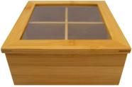 caixa organizador madeira com 4 nichos
