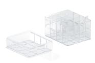 Caixa Organizadora Bisotê 8 Divisórias 18x15x10 CM Cristal - Paramount