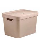 Caixa Organizadora com Tampa OU Cube Bege 36X27X24CM