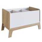 Caixa Organizadora de Brinquedos 3 Nichos 74cm Favo de Mel 010 Itapuã/Branco - Completa Móveis