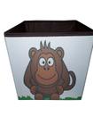 Caixa Organizadora De Brinquedos Estampada 28X30X28 Macaco