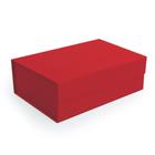 Caixa Organizadora Dobrável com Imã para Presente na Cor Vermelho 24,5x17,5x8cm