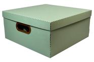 Caixa organizadora linho protea verde larg. x compr. alt. 35x35x16cm grande