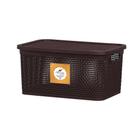 Caixa Organizadora Rattan Marrom - 15 Litros - Rischioto