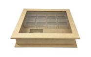 Caixa Para Gin 8 Potes Armenamento Colher Dosador