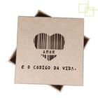 Caixa para Presente Decorada Codigo da Vida em MDF 15x15x5