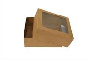 Caixa Para Presente Kraft 12x12x4 Visor - 30 Unidades - Mundo Kraft