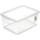 Caixa Plástica Multiuso Cristal 15L com Trava - 30X41X18,6CM - Ordene