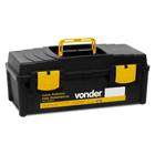 Caixa Plástica Organizadora Vonder VD4038 Transporte de Ferramentas Preta e Amarela com Alça