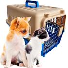 Caixa plástica Transporte gatos Cães pequeno porte Nº1