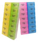 Caixa Porta Comprimidos Semanal 2 Caixas Coloridas Plástico Resistente Organizadora