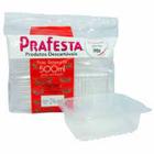 Caixa pote retangular 500ml 6x24 total 144 potes - Prafesta