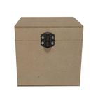 Caixa Quadrada com Dobradiça e Fecho Personalizado 10x10x10 Kit 3un Mdf Madeira