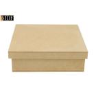 Caixa Quadrada Tampa de Sapato 20x20x8 Mdf Madeira