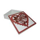 Caixa Quadrada Tampa Sapato com Aplique Coração Rosas 20x20x10 Mdf Madeira Pintada