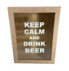 Caixa Quadro Porta Rolha Drink Beer G 38x29x11 Em MDF - Atelie Arte Coisas