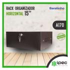 Caixa Rack Organizador Horizontal A170 Gabinete Preto Ipec