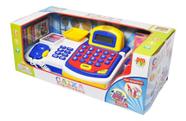 Caixa Registradora Brinquedo Infantil Completa c/ Acessórios DM Toys DMT3816 Azul