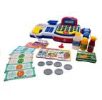 Caixa Registradora Infantil Azul c/ Luz e Som - DM Toys