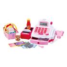 Caixa Registradora Infantil Rosa Luz Som Acessórios DM Toys