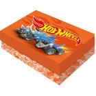 Caixa Retangular Com Tampa para Presentes Tema Hot Wheels - Média - Festcolor