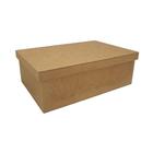 Caixa Retangular Tampa Sapato 30x26x11 Kit 10un Madeira Mdf