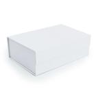 Caixa Rígida Dobrável Retangular com Ímã Branco P - 24,5x17,5x8cm - 5 Un