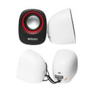 Caixa Som 2.0 5W Pc Alimentação Usb/P2 Cs-88 Branco/Vermelho