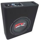 Caixa Som Amplificada Automotiva Carro Subwoofer 8 Polegadas Com Chicote Falante Mini Slim